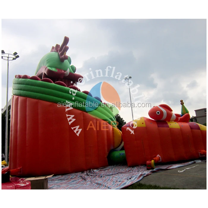 Largest water pool Dragon Inflatable floating playground  Water Park amusement  For Sale