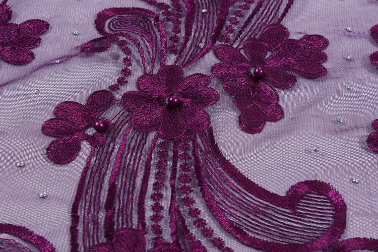 Оптовая продажа из Китая Нигерия французская кружевная ткань тюль дешевое кружево с камнями и бусинами для свадебного платья вечеринки FL0395