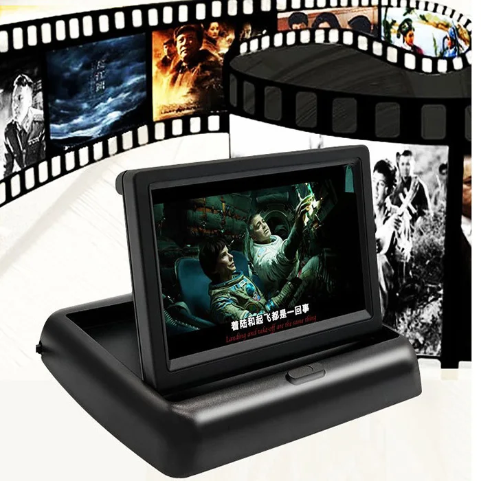 5 Inch HD Dashboard Folding TFT LCD Car Monitor Work With Mobile DVR