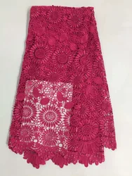 Wholesale cheap french african water soluble guipure lace textile material fabric with stones
