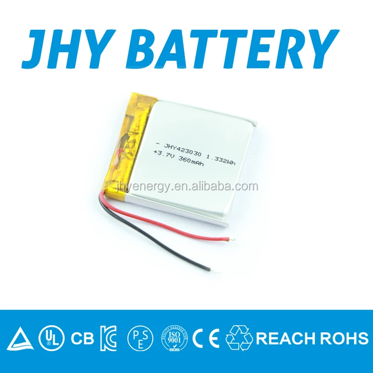 JUHEYUAN lipo battery 423030 3.7v 360mah