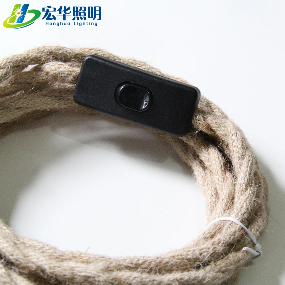 Украшение кулон свет гнездо тканевый кабель веревка шнур держатели ламп с выключателем