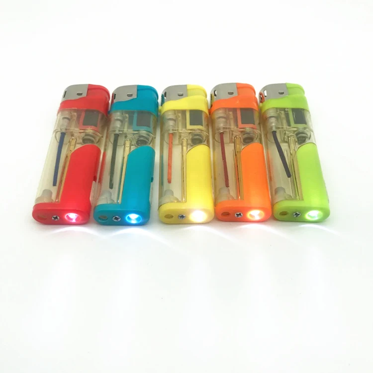 New Trending Popular custom logo  cigarette gas led electric Lighter  wiht torch