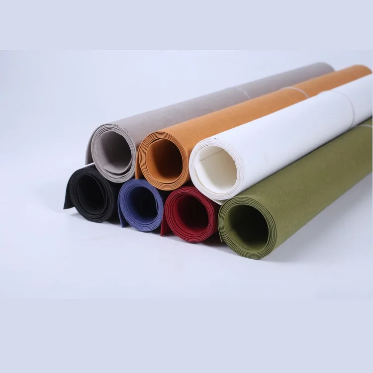 
Wholesale High Quality Colorful Environmental Protection Washable Kraft Paper Fabric 