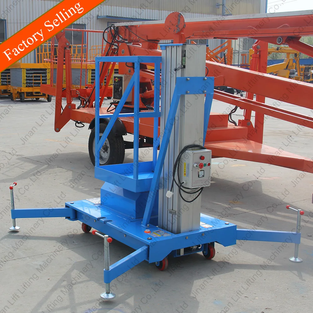 Hydraulic electric aluminum telescopic antenna mast one man lift