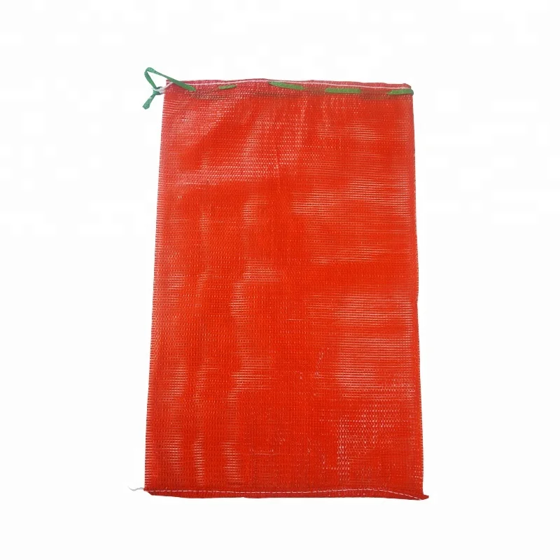 100% Polypropylene Tubular Vegetable Net Sack Mesh Potato Bag 10kg 25kg 50kg Orange Mesh Bags