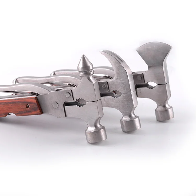 Stainless steel portable camp axe multi tool hammer axe