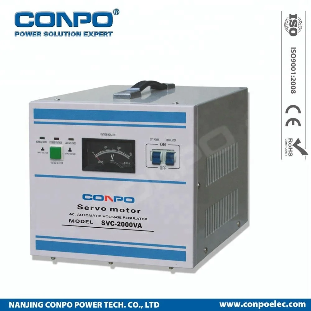 SVC-7500VA/10KVA(new) Single Phase Servomotor-type high accuracy Automatic Voltage stabilizer regulator AVR 220VAC, CE RoHS