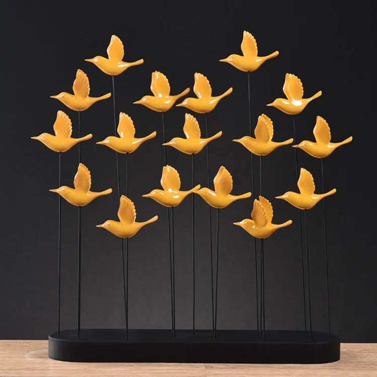 Modern resin material birds figures home decor trend luxury  home decoration pieces