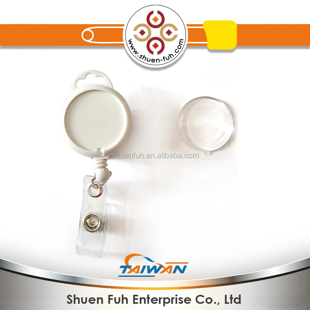 RPL-01 Wholesale small nylon cord retractable pull key holder badge reel in lanyard