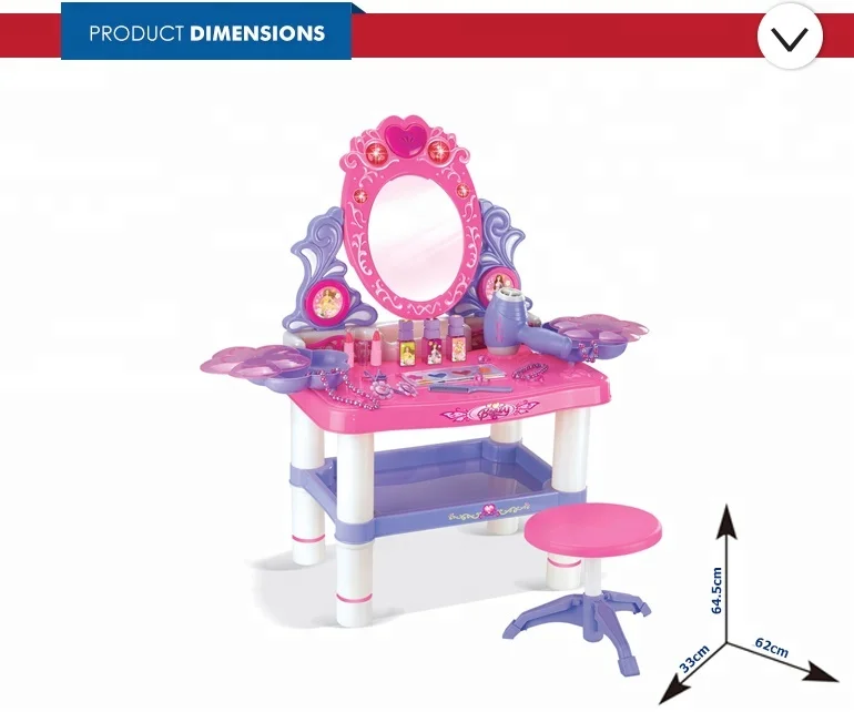 Hot selling other preschool makeup toys role pretend play with beauty dresser and make up game kits for girl kids set
