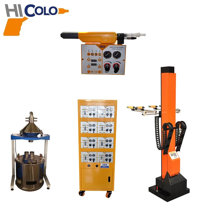 Automatic sliding reciprocator powder coating painting machine line