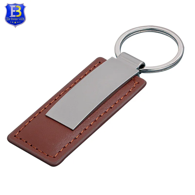 Metal Printed Key Holder Souvenir Blank Trinke Car Logo Keyring Custom Leather Keychain
