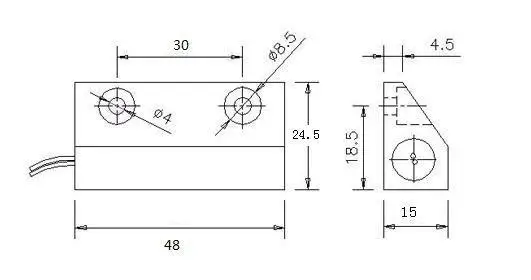 Overhead metal sliding door magnetic contact