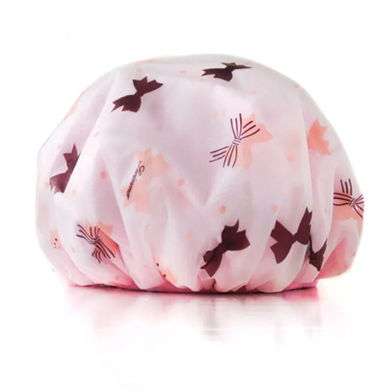 
Custom 2020 New Creative Design Shower Cap Waterproof Peva Double Layers Printing Shower Cap 