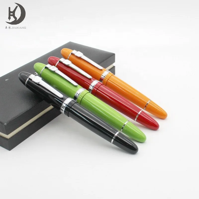 jinhao 159 high quality heavy chunky advertising calligraphy writing pen custom logo promotional fountain pen