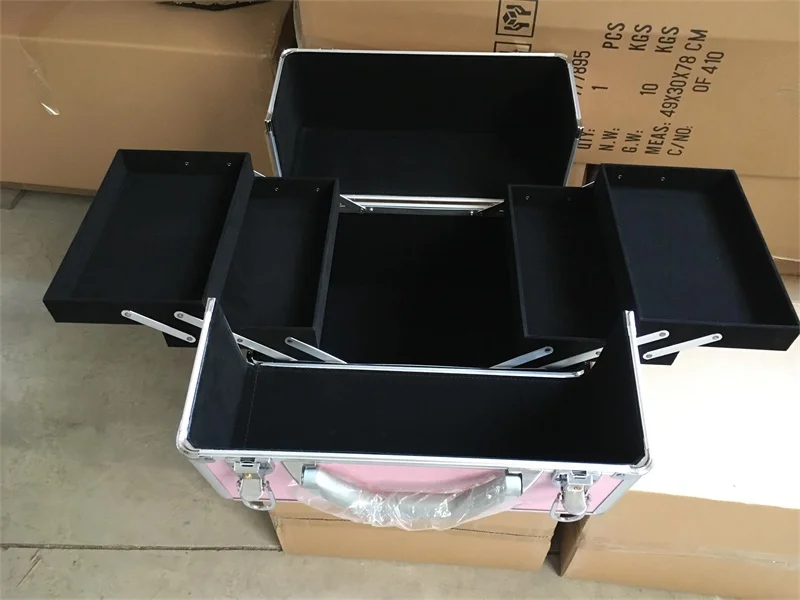 Salon Studio Nail Art Case Technician Tool Box Beauty Cosmetic make up train case