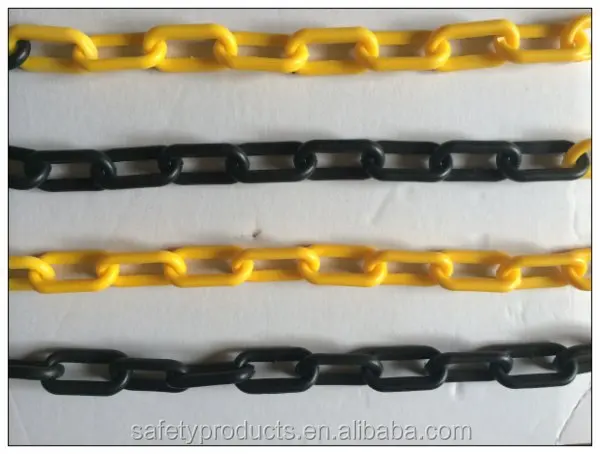 high quality 10mm yellow plastic chain for road traffic cone