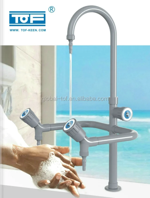 TOF laboratory taps,chemical resistant deck mounted lab tapware