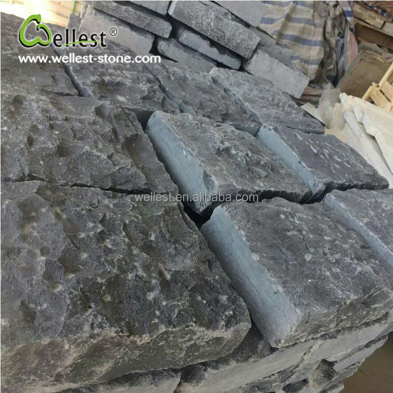 Черный известняк, стоянка, мощение, подъездная дорожка, кубический кирпич, камень