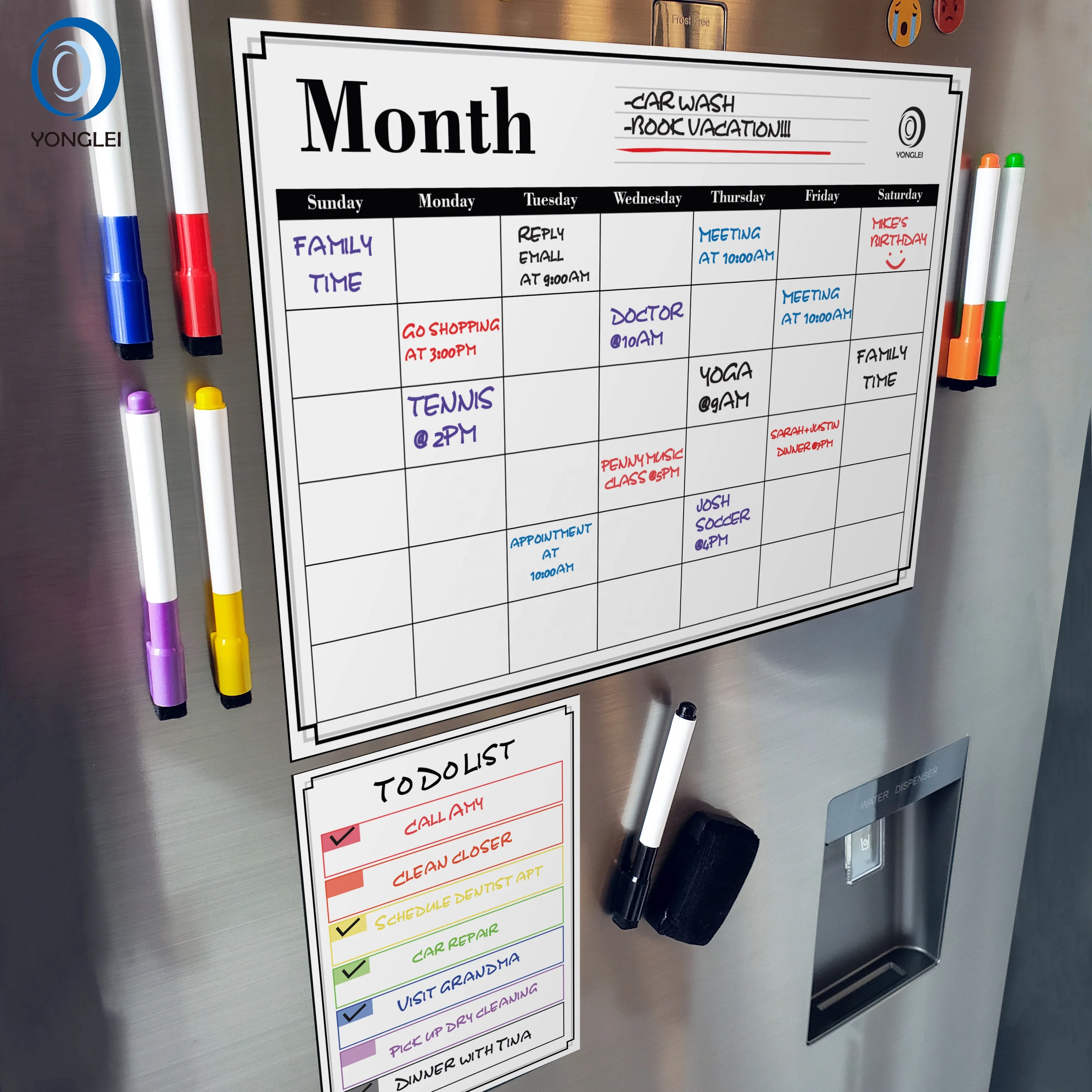 5.8P-6 A1 Premium dry erase board calendar refrigerator calendar magnetic perpetual calendar