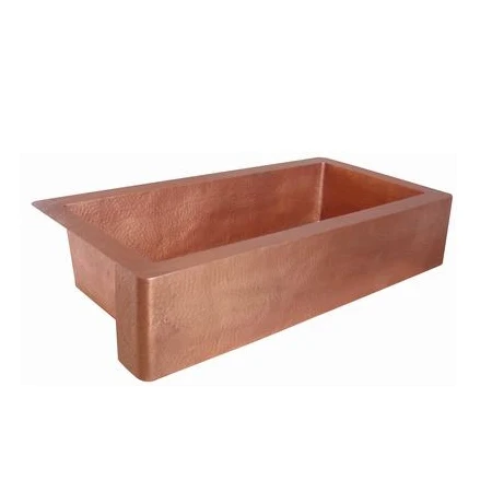 copper kitchen farmhouse sink / copper barn sink with single bowl copper hand hammer apron sink