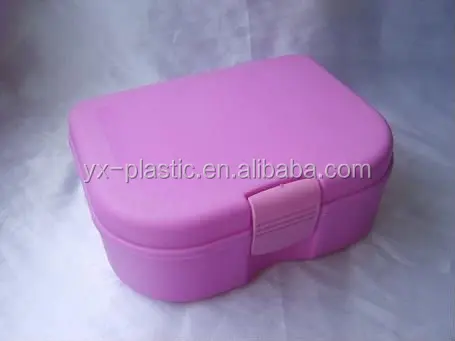 Plastic 4 Compartment Lunch Box with Divider for Food Container