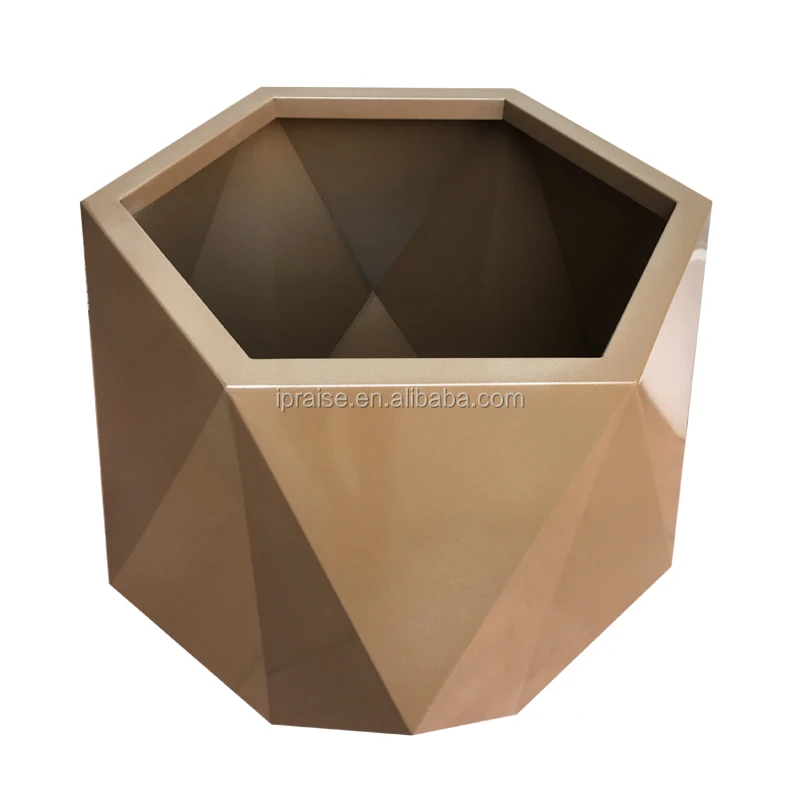 Highway Planting Trees Big Flower Planter Pot Large Flower Pot with stainless steel