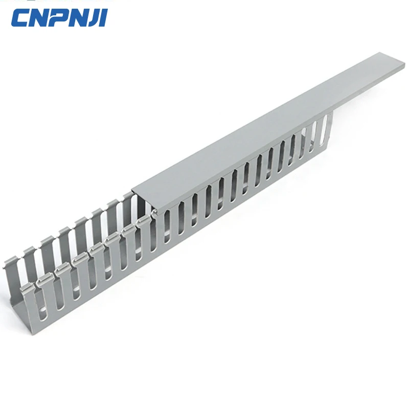 Electrical PVC Insulated Non-split Plastic 94V-0 Flame Retardant Cable trunking Busbar Trunking  Closed Slot Wiring Ducts