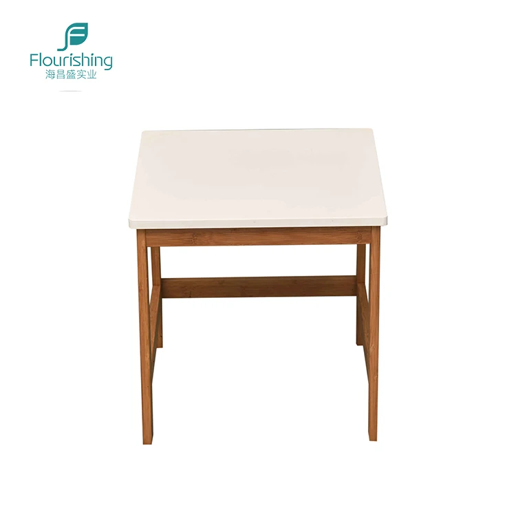 Современные пользовательские цвета бамбука ноги МДФ белый кофейный столик набор мебели