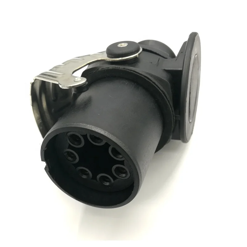 High Quality Caravan Lights Black Plastic 7Pin way EBS/ABS truck 7 pin trailer plug wiring diagram Socket