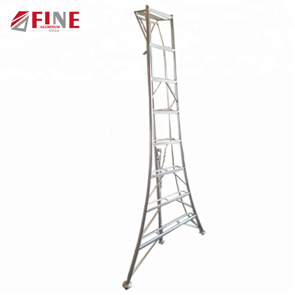 Max load 150KG domestic agronomic garden aluminum tripod  tower ladder stair