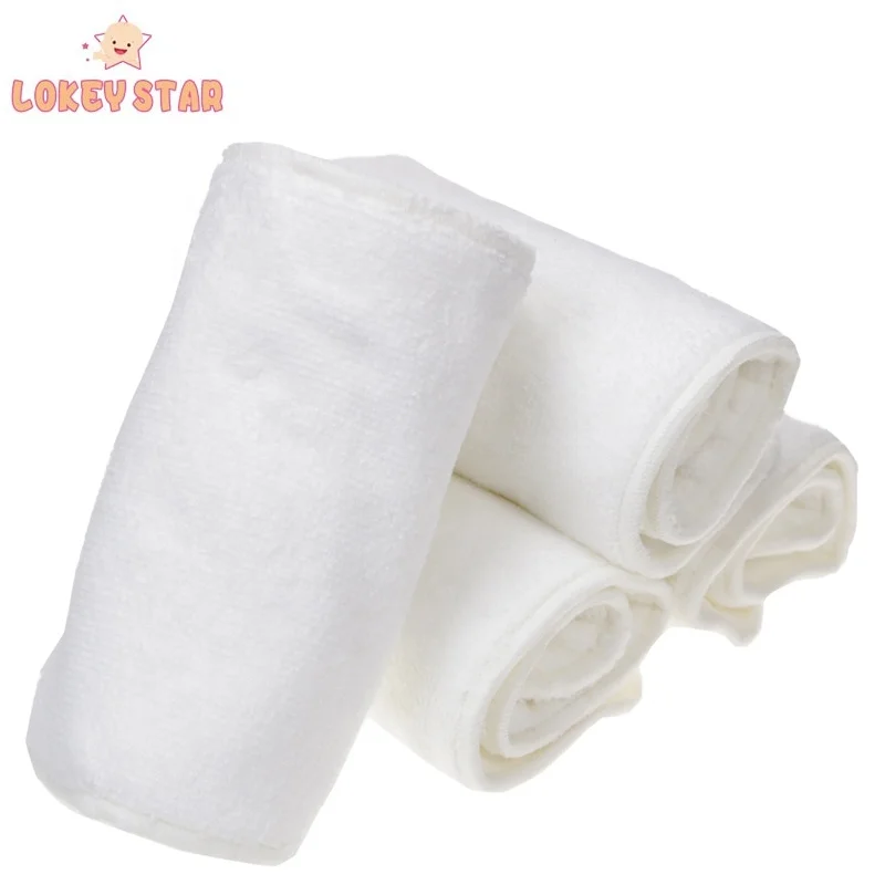 Lokeystar 4 layers Super Absorption Reusable Washable Microfiber Cloth Diaper Insert Pads