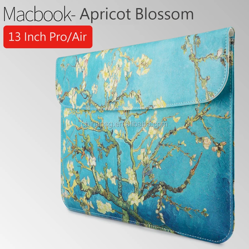 For Macbook Luxury Bag, Top Quality PU Leather Bag for Mac Book 13 inch