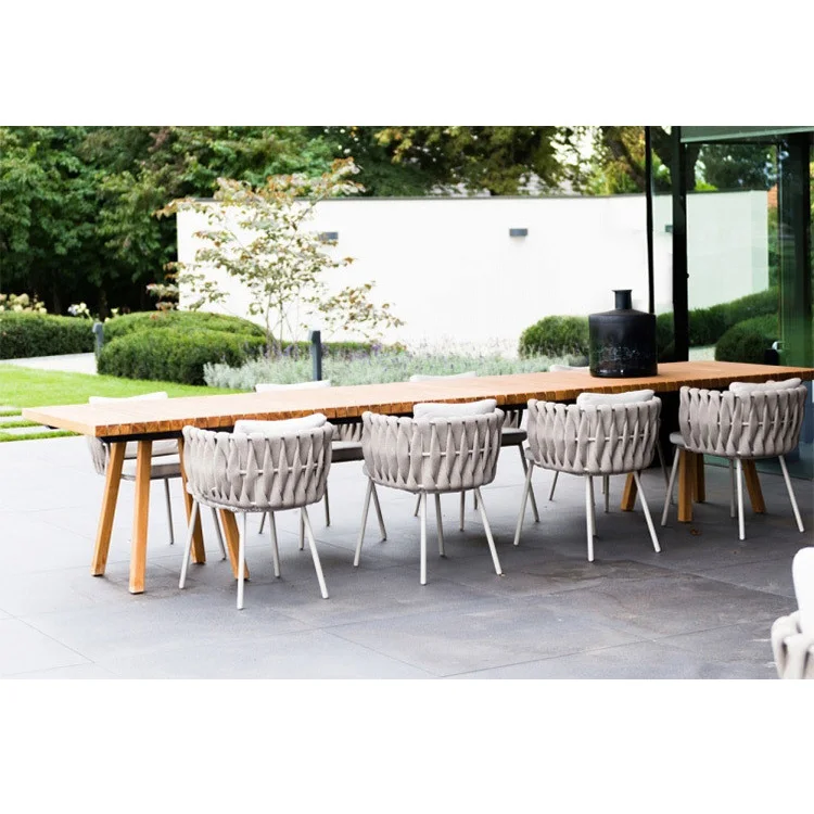 long narrow 10 seater square dining table