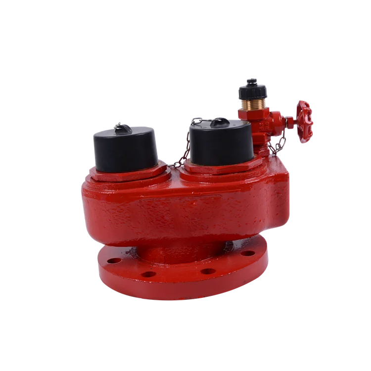 100 mm flange outlet fire hydrant 2 way breeching water inlet valve