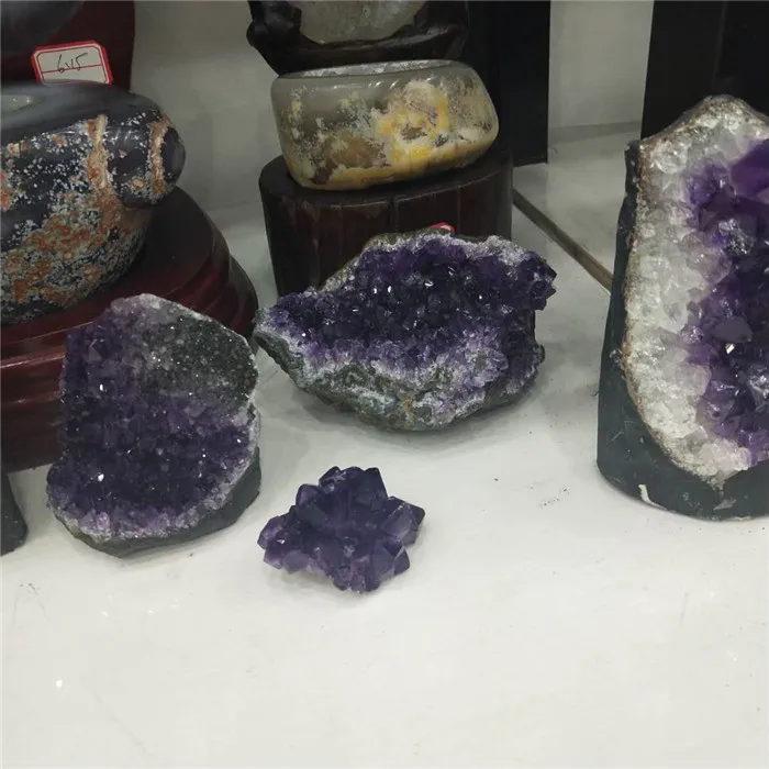 Charming natural amethyst quartz crystal geode stone,grape cluster shaped amethyst quartz crystal