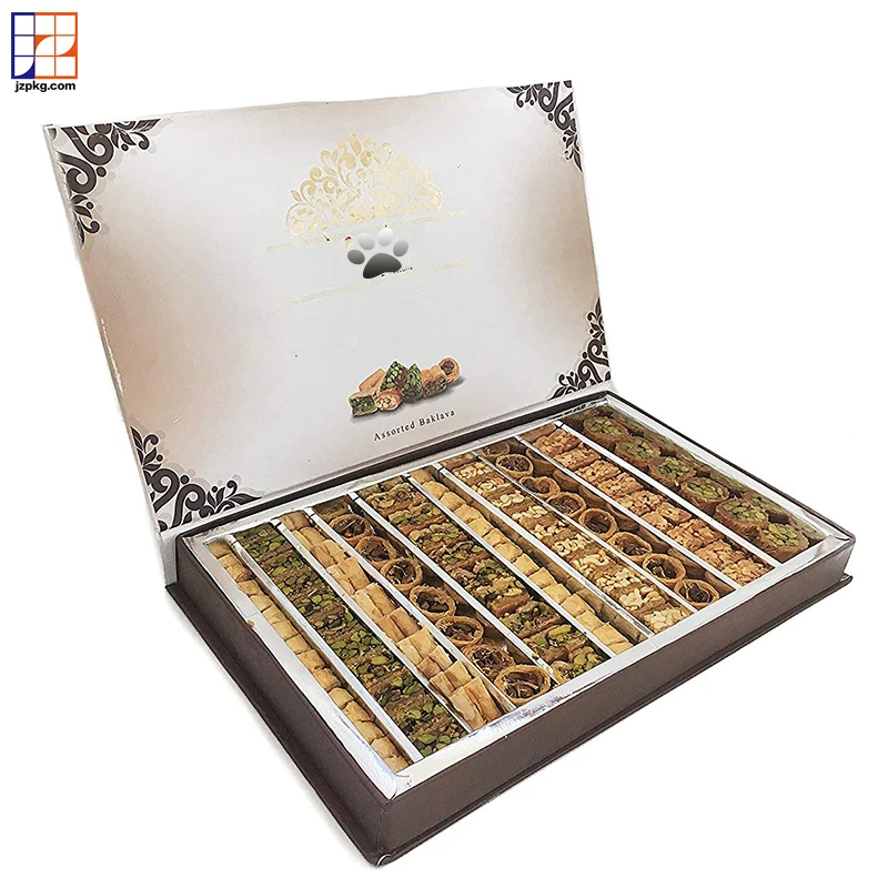 Creative premium bespoke box for assorted chocolate baklava sweet products packaging