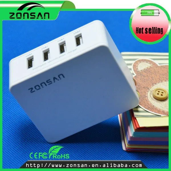 Alibaba China 2015 4 sockets portable charger for iphone 4 5 6