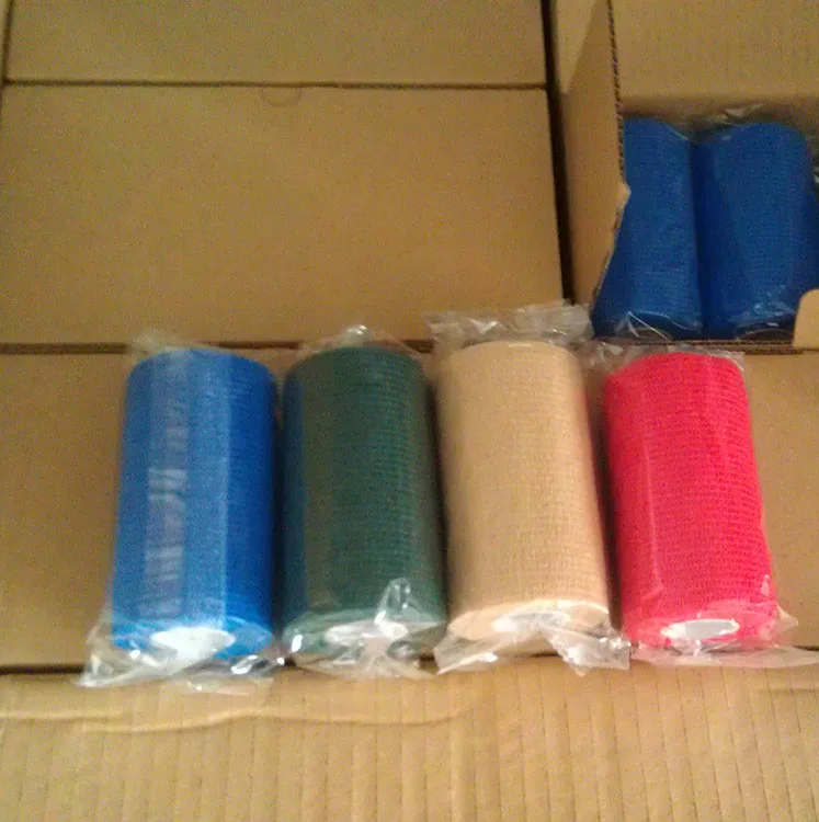 Hot sale self adherent wrap tape elastic cohesive bandage medical  vet wrap waterproof  wrap bandage