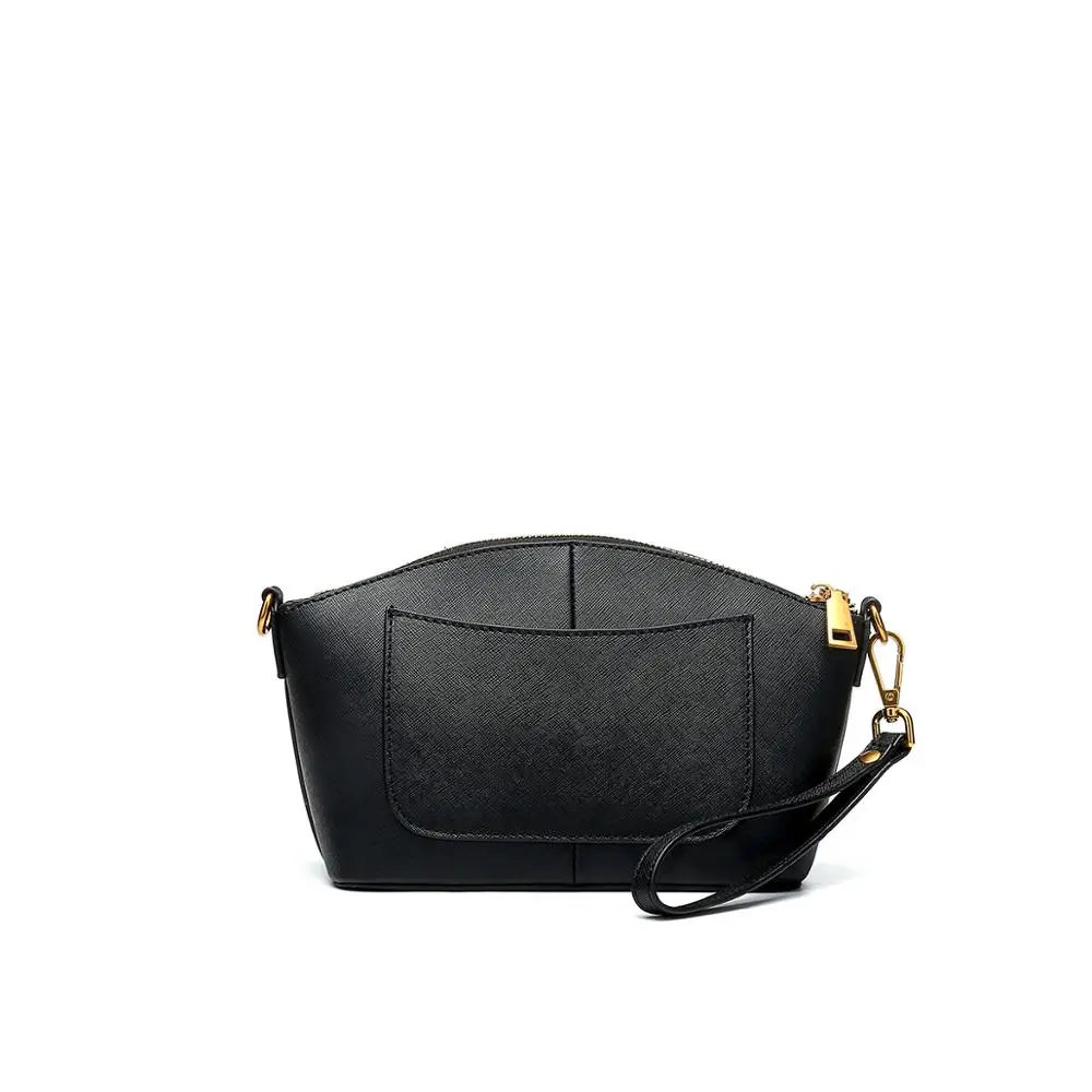 Simple style high quality leather sling bag large capacity retro single shoulder bag for women