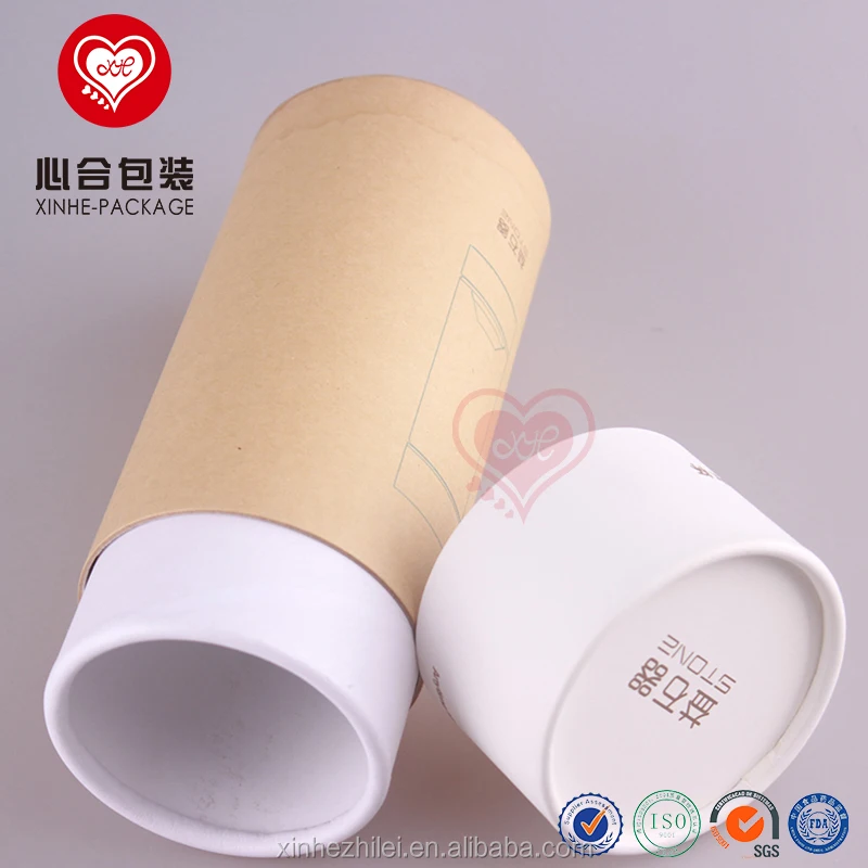 
8.5cm Diameter X 20cm Height round Kraft paper tube packing/Cylindrical paper single wine glass gift packaging box 