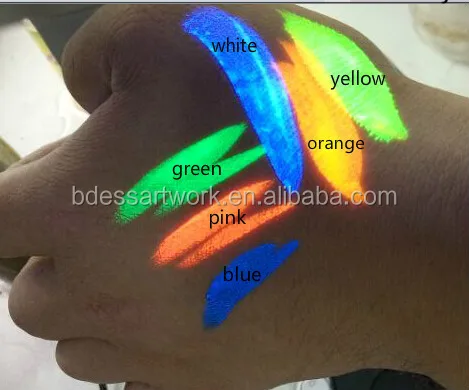 black light glow body paint, party event UV/Neon face paint color for kids and adults