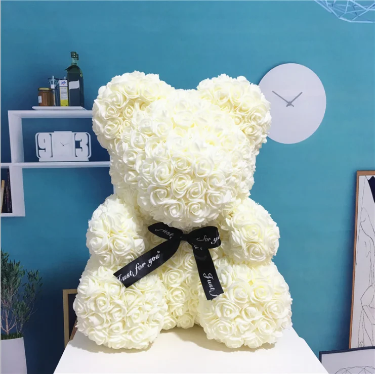 
Artificial Flowers Rose Teddy Bear for Mothers day gifts rose rabbit 