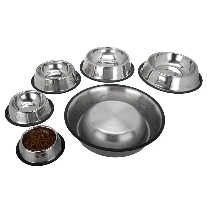 Dog Food Bowl Stainless Steel Non Skid Pet Bowl Dog Water Bowl Pet Feeder
