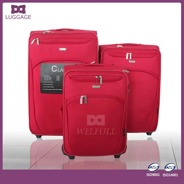 Jiaxing Zhejiang factory red eva travel trolley luggage