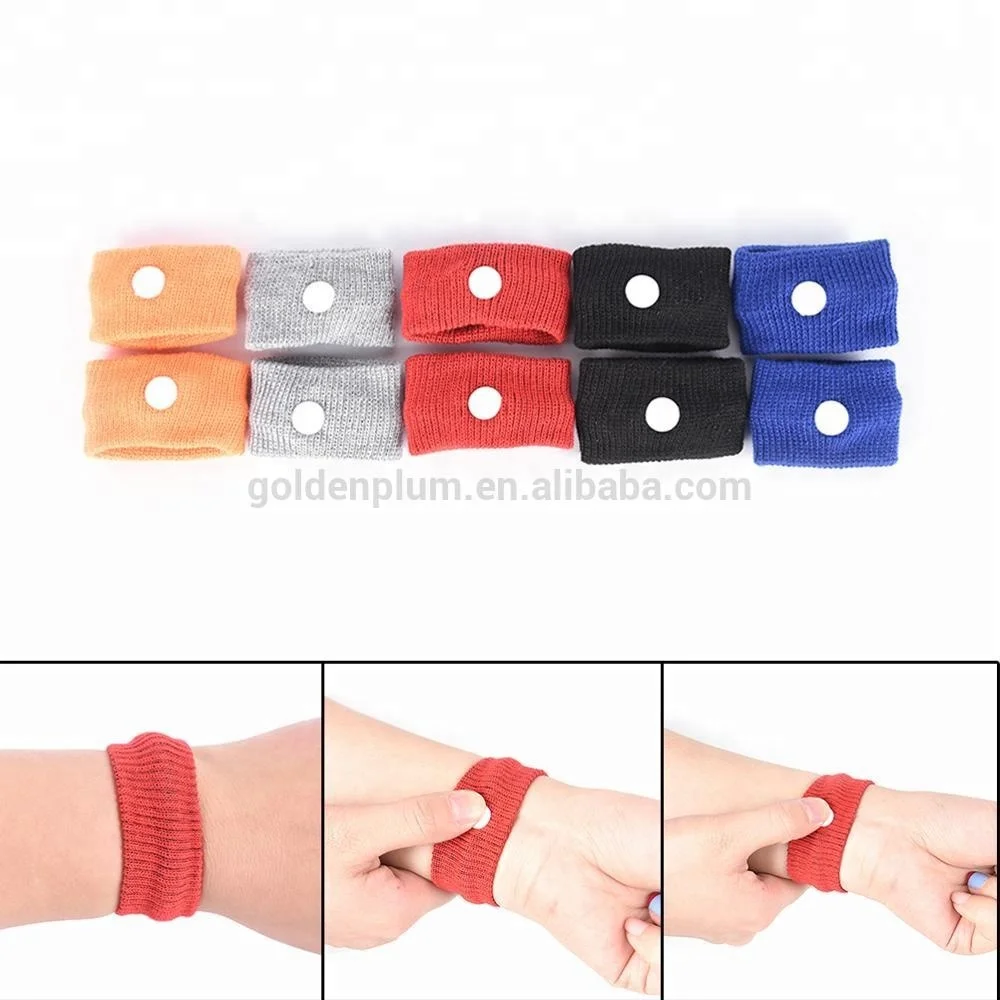 Adjustable Travel Reusable Cotton Wrist Band Anti Nausea Wristbands Sickness Car Motion Sea Sick Ship Plane