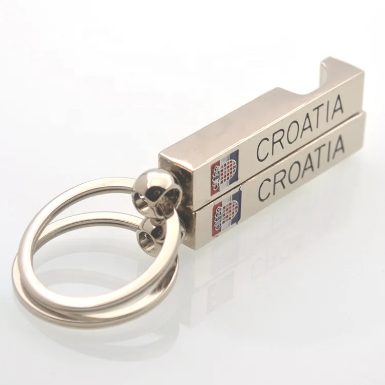 Croatia  Flag and National Emblem Souvenirs gift Customized Beer Bottle Opener Keychain