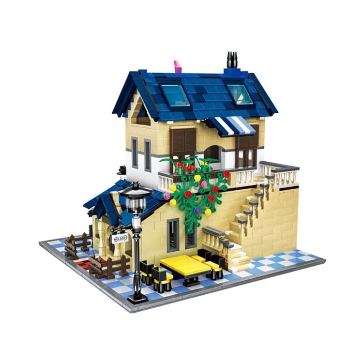 world best selling product lovely villa diy plastic model toy block for children
