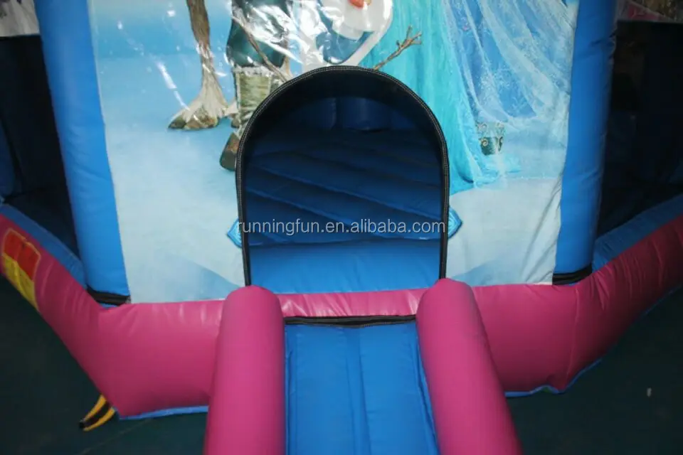 Attractive Frozen Inflatable Bouncy Castle With Slide Combo Frozen Bounce House For Children